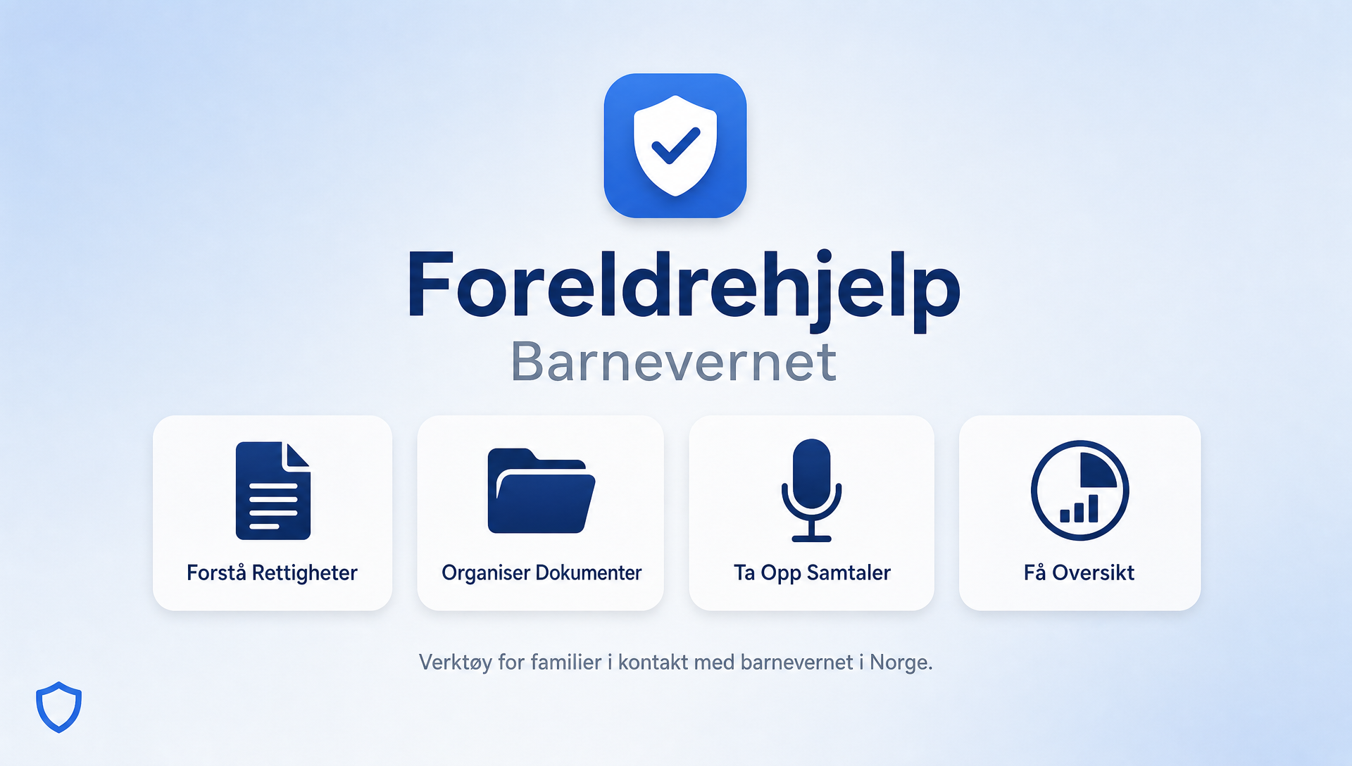 Skjermbilde av Familie Støtte Norge-appen som viser tidslinje, dokumentoversikt og frister for en barnevernssak